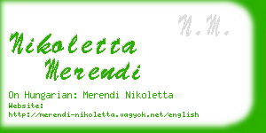 nikoletta merendi business card